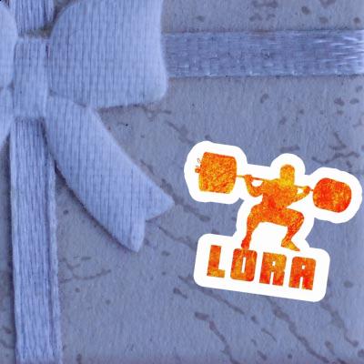 Sticker Weightlifter Lora Laptop Image