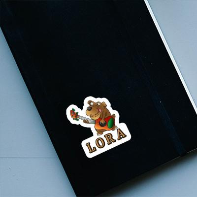 Sticker Lora Gitarrenhund Notebook Image