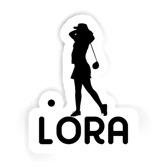 Lora Autocollant Golfeuse Notebook Image