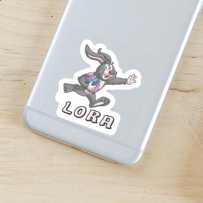 Sticker Lora Rugby rabbit Notebook Image