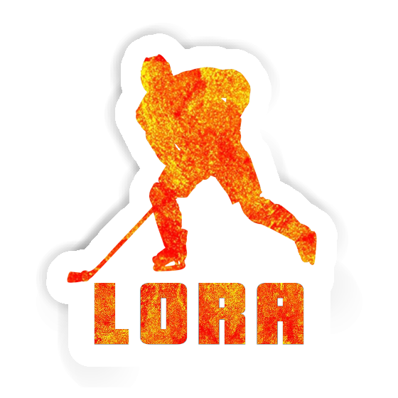 Lora Sticker Eishockeyspieler Laptop Image