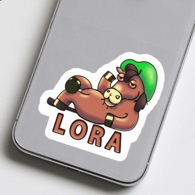 Sticker Lora Lying horse Gift package Image