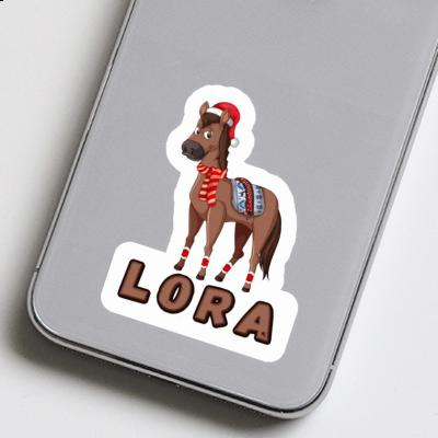 Lora Autocollant Cheval de Noël Laptop Image