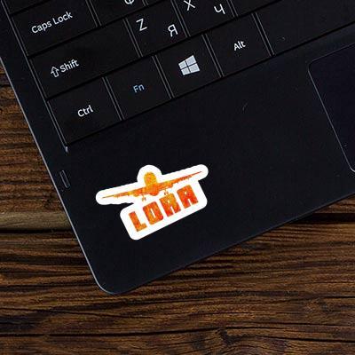 Airplane Sticker Lora Notebook Image