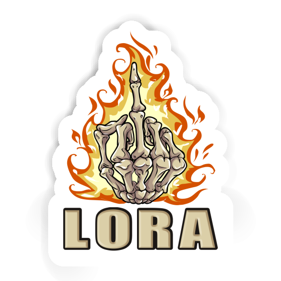 Lora Sticker Middlefinger Laptop Image