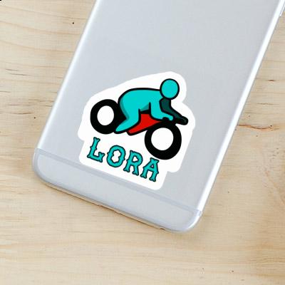 Aufkleber Motorradfahrer Lora Laptop Image