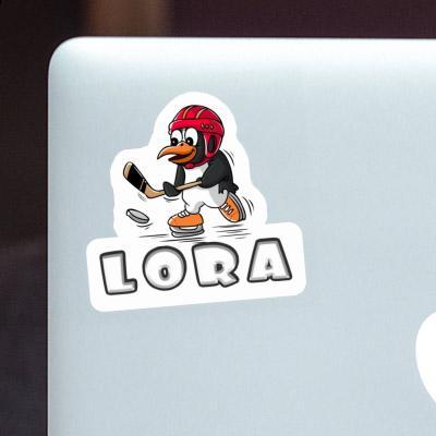 Sticker Lora Ice Hockey Penguin Notebook Image