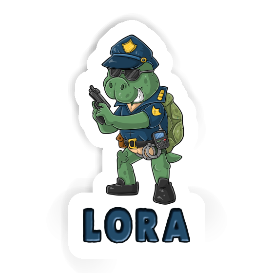 Lora Aufkleber Polizist Notebook Image