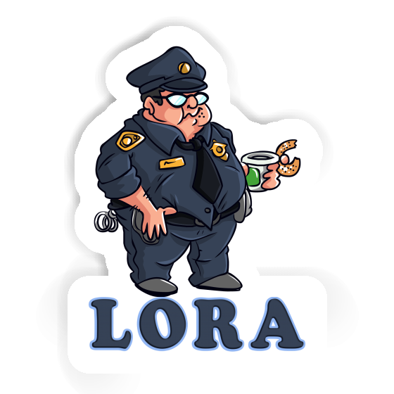 Lora Sticker Police Officer Laptop Image