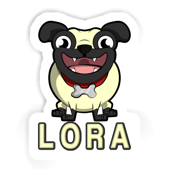 Mops Sticker Lora Laptop Image