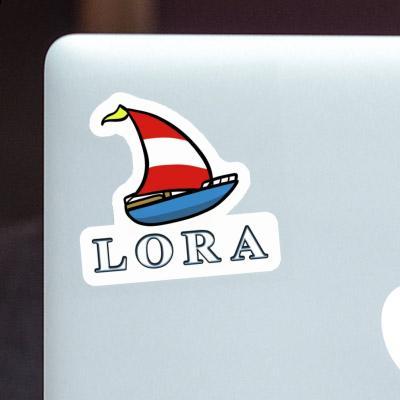 Sticker Segelboot Lora Laptop Image