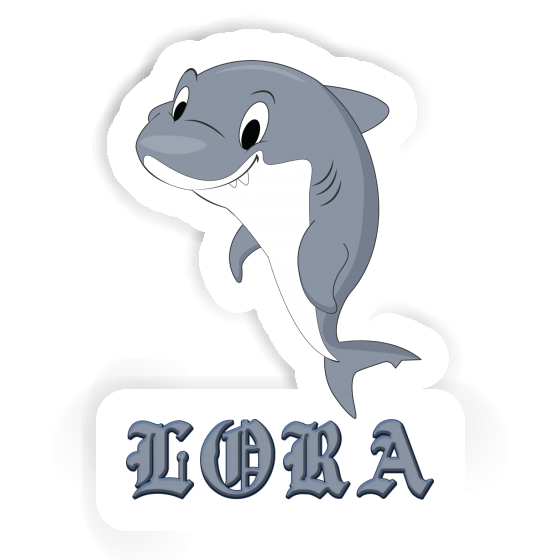 Lora Sticker Shark Laptop Image