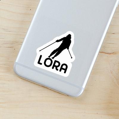 Skier Sticker Lora Laptop Image