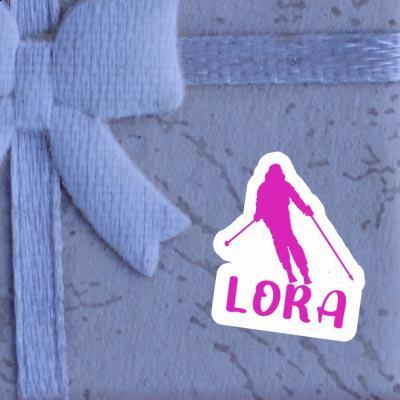 Skier Sticker Lora Laptop Image