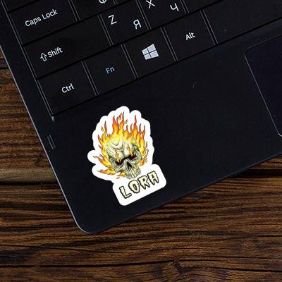 Sticker Lora Skull Laptop Image