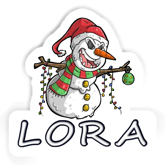 Lora Autocollant Bonhomme de neige Image