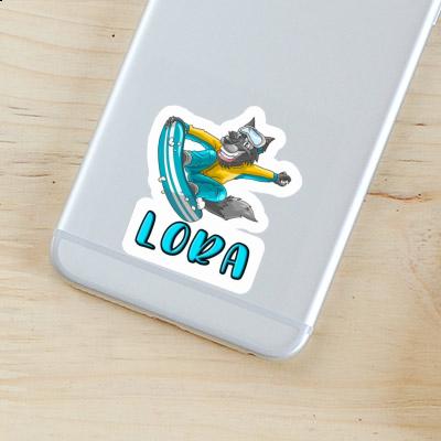 Sticker Snowboarder Lora Notebook Image