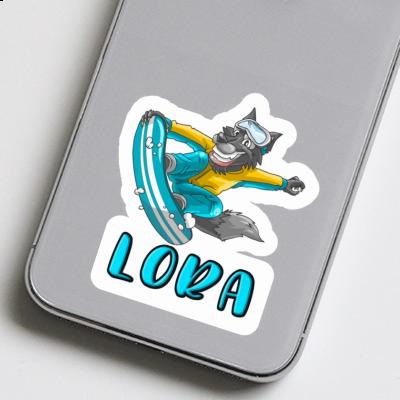 Sticker Snowboarder Lora Notebook Image