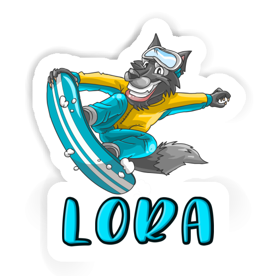 Sticker Snowboarder Lora Laptop Image