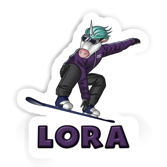 Snowboarder Sticker Lora Laptop Image