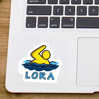 Swimmer Sticker Lora Laptop Image