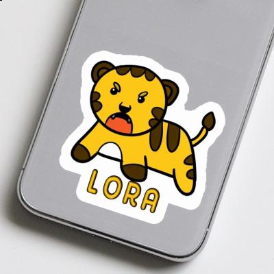 Sticker Lora Tiger Laptop Image