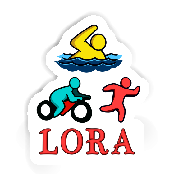 Lora Aufkleber Triathlet Notebook Image