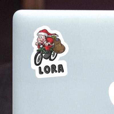 Sticker Bicycle Rider Lora Laptop Image