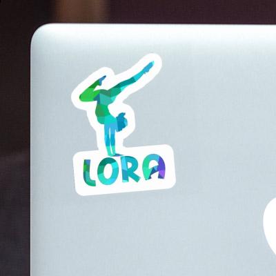 Yoga-Frau Sticker Lora Notebook Image