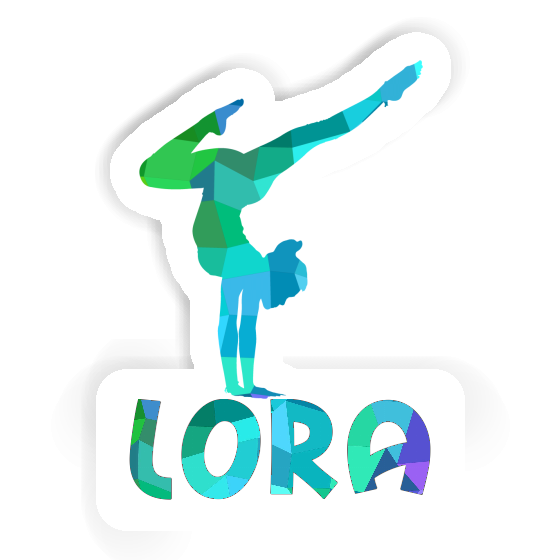 Yoga-Frau Sticker Lora Laptop Image