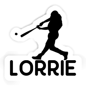 Lorrie Sticker Baseball Player Image