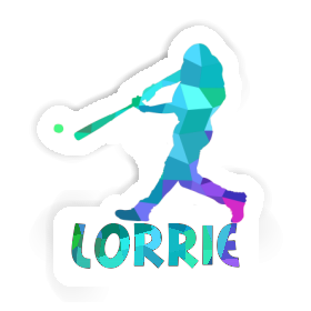 Lorrie Sticker Baseball Player Image