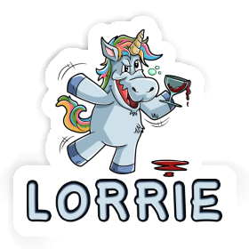 Sticker Lorrie Wine Unicorn Image