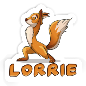 Sticker Lorrie Yoga Squirrel Image