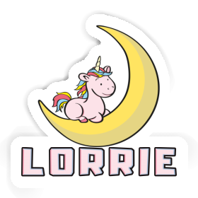 Lorrie Sticker Moon Unicorn Image