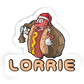 Christmas Hot Dog Sticker Lorrie Image