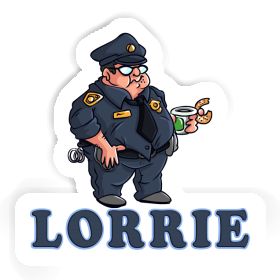 Police Officer Sticker Lorrie Image