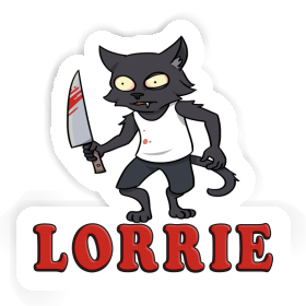 Lorrie Sticker Psycho Cat Image