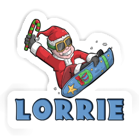 Sticker Christmas Snowboarder Lorrie Image