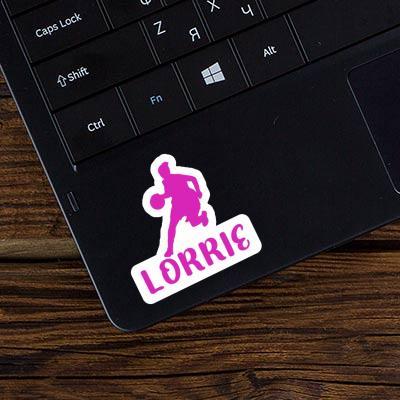 Basketballspielerin Sticker Lorrie Laptop Image