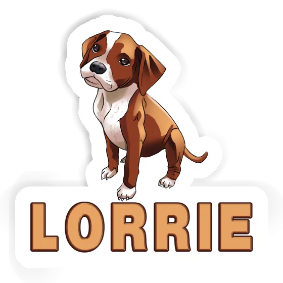 Lorrie Sticker Boxer Dog Image