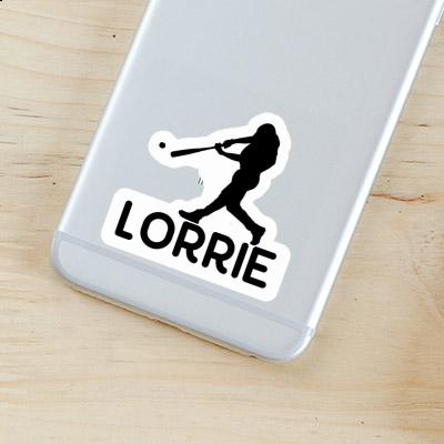 Lorrie Sticker Baseball Player Laptop Image