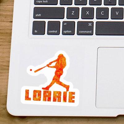 Autocollant Joueur de baseball Lorrie Laptop Image