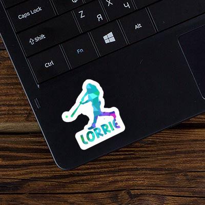 Lorrie Sticker Baseball Player Laptop Image