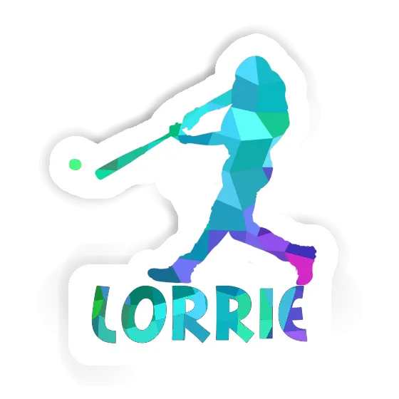 Lorrie Sticker Baseball Player Image