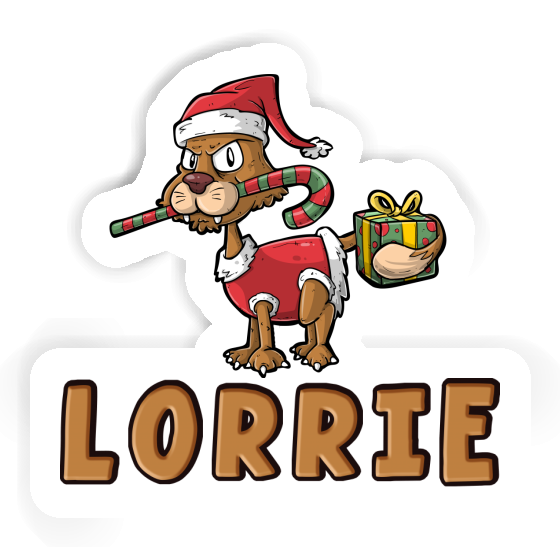 Lorrie Sticker Christmas Cat Image