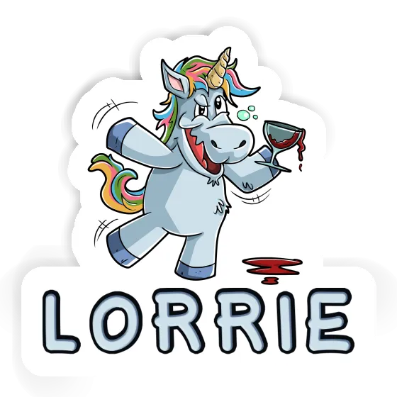 Sticker Lorrie Wine Unicorn Notebook Image