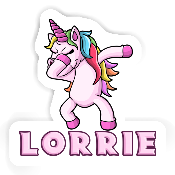 Sticker Lorrie Dabbing Unicorn Laptop Image