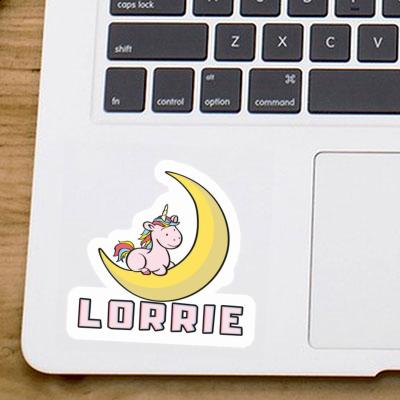 Lorrie Sticker Moon Unicorn Laptop Image