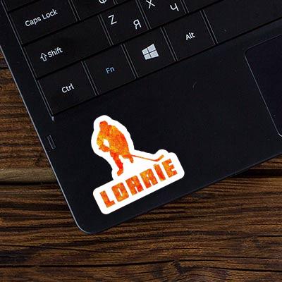 Eishockeyspieler Sticker Lorrie Laptop Image